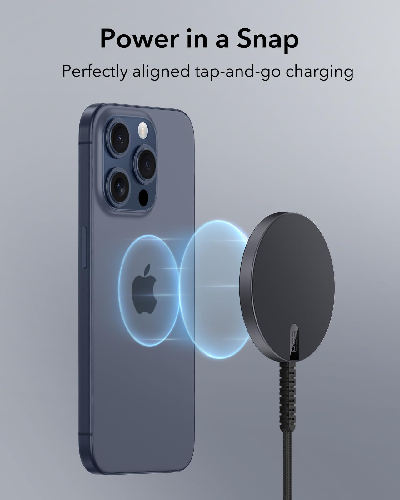 Foto 3 pulgar | Cargador Inalámbrico Esr Halolock Mini 15w Para Iphone Y Airpods - Venta Internacional.