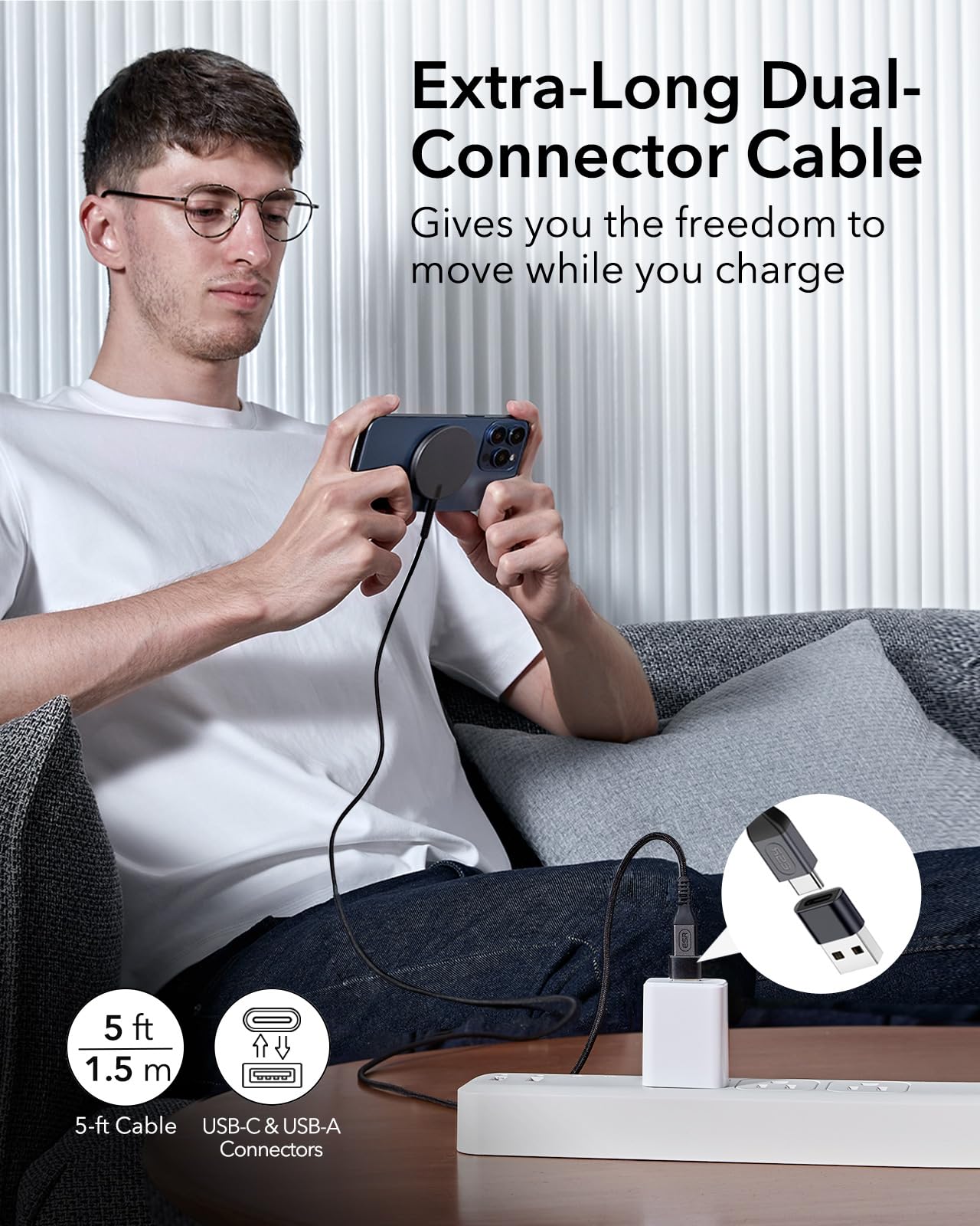 Foto 6 pulgar | Cargador Inalámbrico Esr Halolock Mini 15w Para Iphone Y Airpods - Venta Internacional.