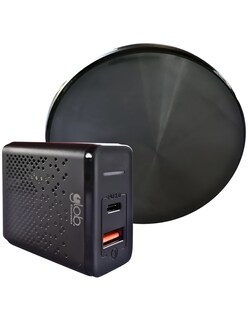 Foto 1 | Cargador Inalámbrico Glob Con Adaptador De Carga Rápia Color Negro