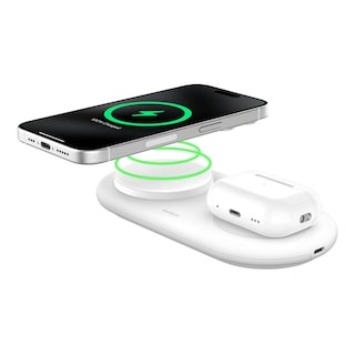 Foto 1 | Cargador Inalambrico Magnetico Belkin 2 En 1 Qi2 Blanco