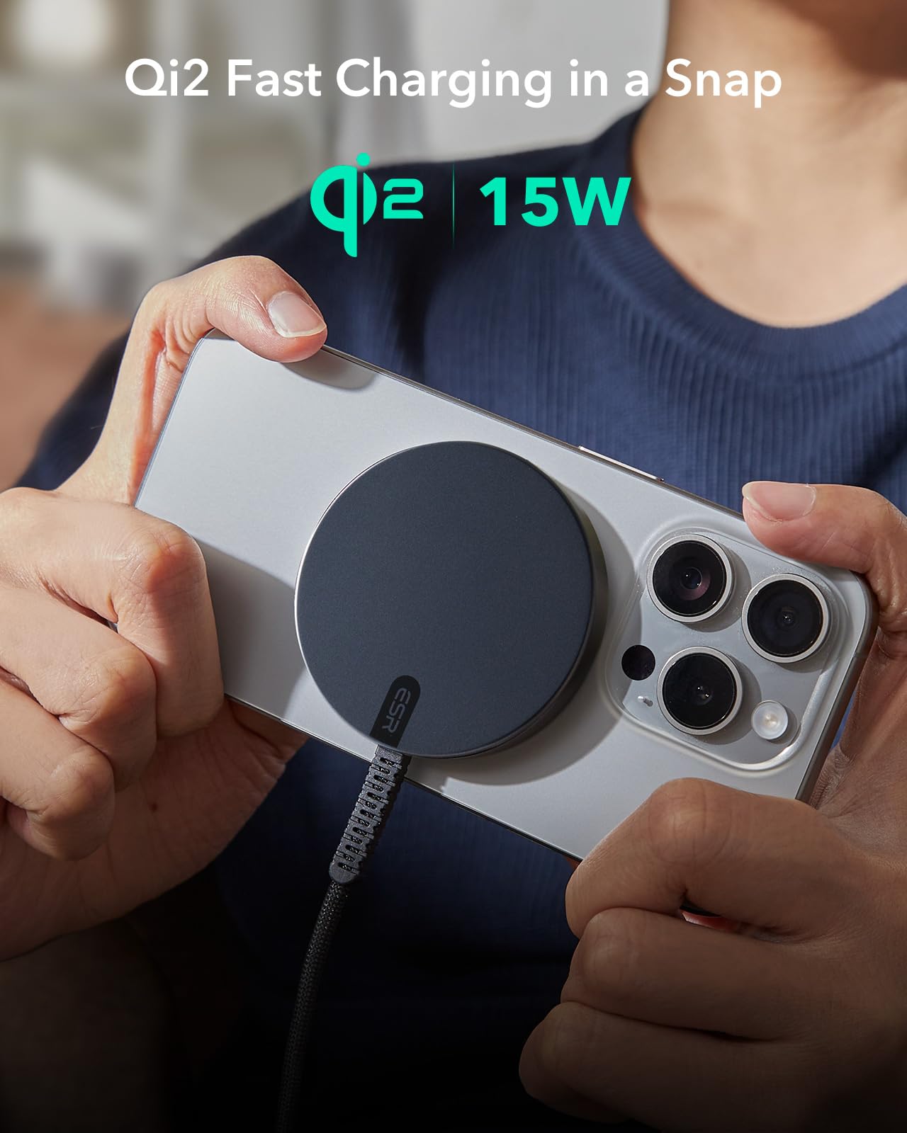 Foto 8 pulgar | Cargador Inalámbrico Esr Halolock 15w Para Iphone, Airpods, Galaxy - Venta Internacional.
