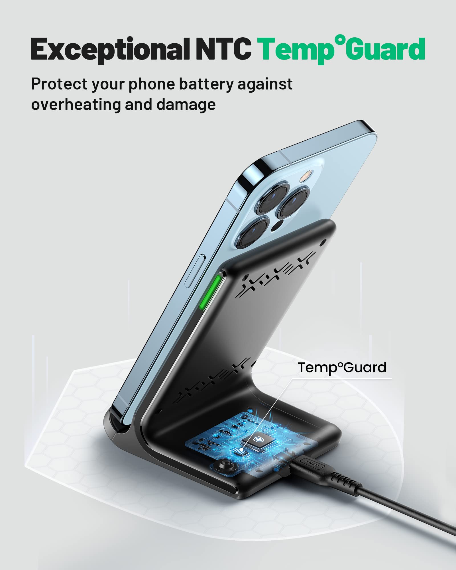 Foto 4 pulgar | [paquete De 2] Cargador Inalámbrico Iniu De 15 W Con Certificación Qi Para Iphone Y Samsung - Venta Internacional.