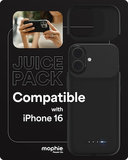 Foto 2 | Funda De Batería Mophie Juice Pack Para Iphone 16 +50% Negra - Venta Internacional.