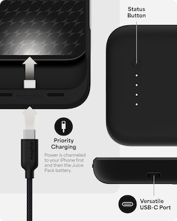 Foto 5 | Funda De Batería Mophie Juice Pack Para Iphone 16 +50% Negra - Venta Internacional.