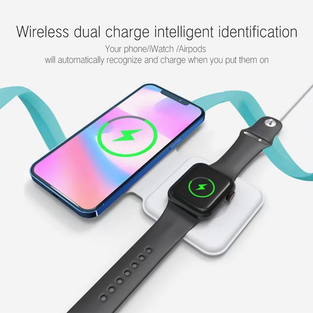 Foto 3 pulgar | Cargador Inalámbrico 2 En 1 Plegable Magnético Para Iphone 12 - Venta Internacional.