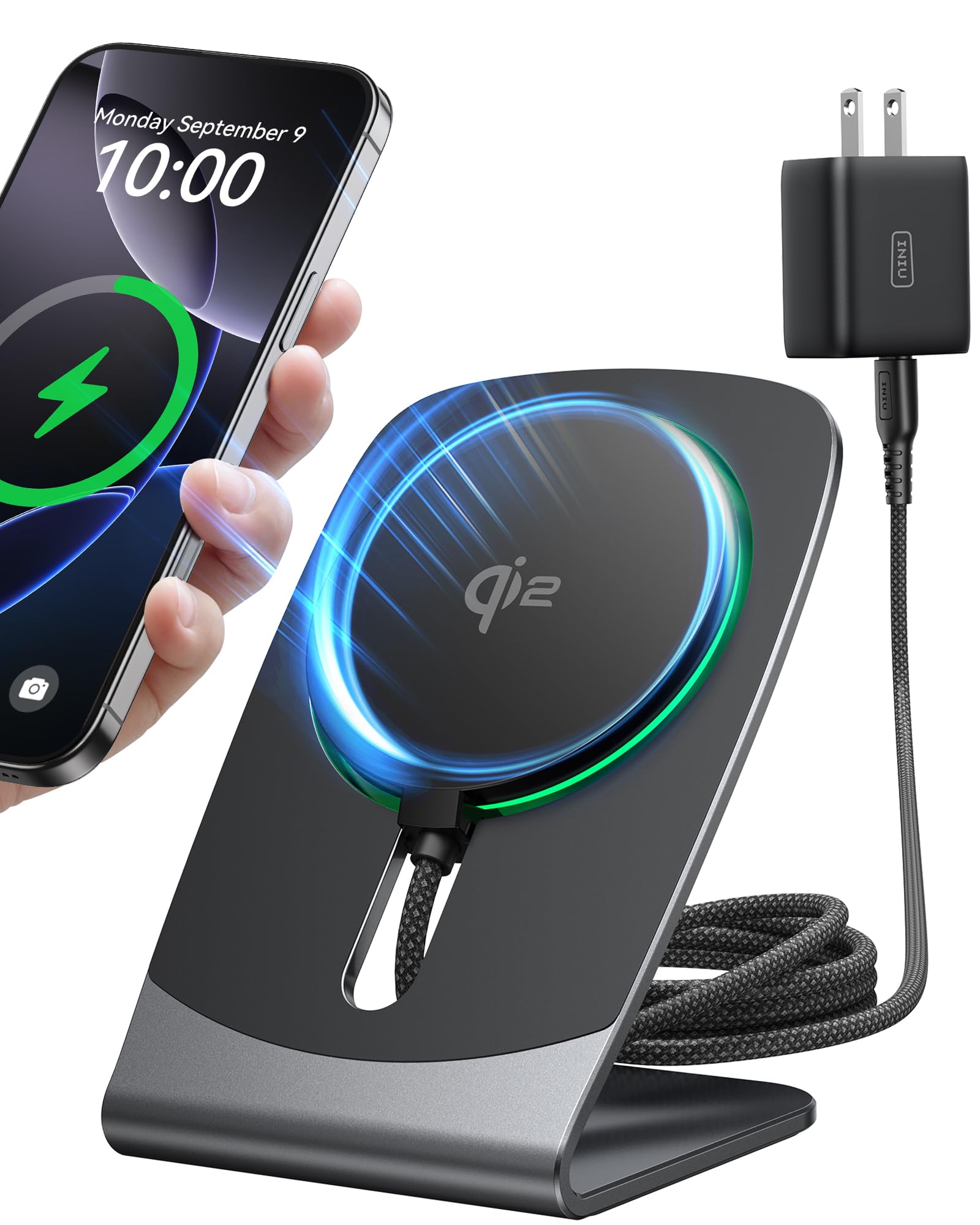 Foto 2 pulgar | Soporte De Cargador Inalámbrico Iniu Magnetic 15w Para Iphone Airpods - Venta Internacional.