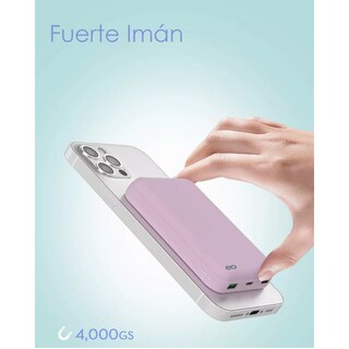 Foto 2 | Cargador Batería Magnético Inalámbrico 10000mah Para Iphone Eo Safe Imports Esi-14586-1 Rosa