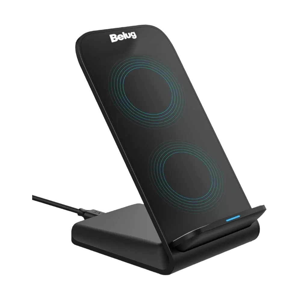 Foto 2 pulgar | Cargador Inalámbrico 15w, Soporte Del Celular, Para Iphone Negro Belug