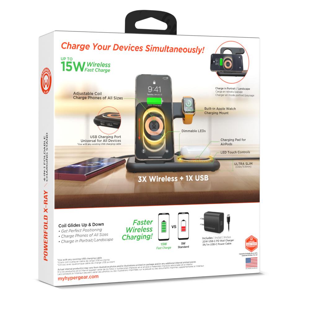 Foto 4 pulgar | Cargador Base Inalámbrica 4 En 1 De 15w Hypergear