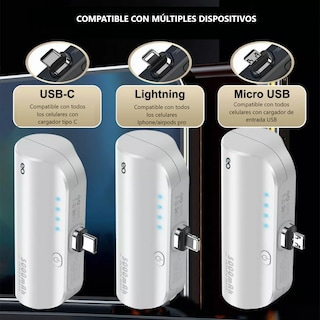 Foto 2 | Power Bank Magnético 5000mah Inalámbrica 3 En 1 Ultracompact Eo Safe Imports Esi-9944-1 Blanco