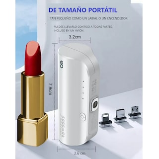 Foto 3 | Power Bank Magnético 5000mah Inalámbrica 3 En 1 Ultracompact Eo Safe Imports Esi-9944-1 Blanco