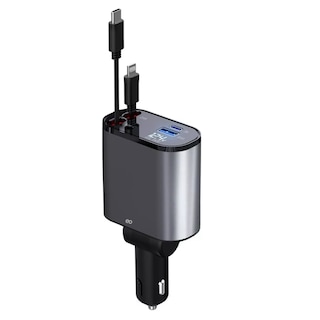 Foto 1 | 4 En 1 Cargador Retráctil De Coche De Carga Rápida De 100w Eo Safe Imports Esi-16176-1 Gris
