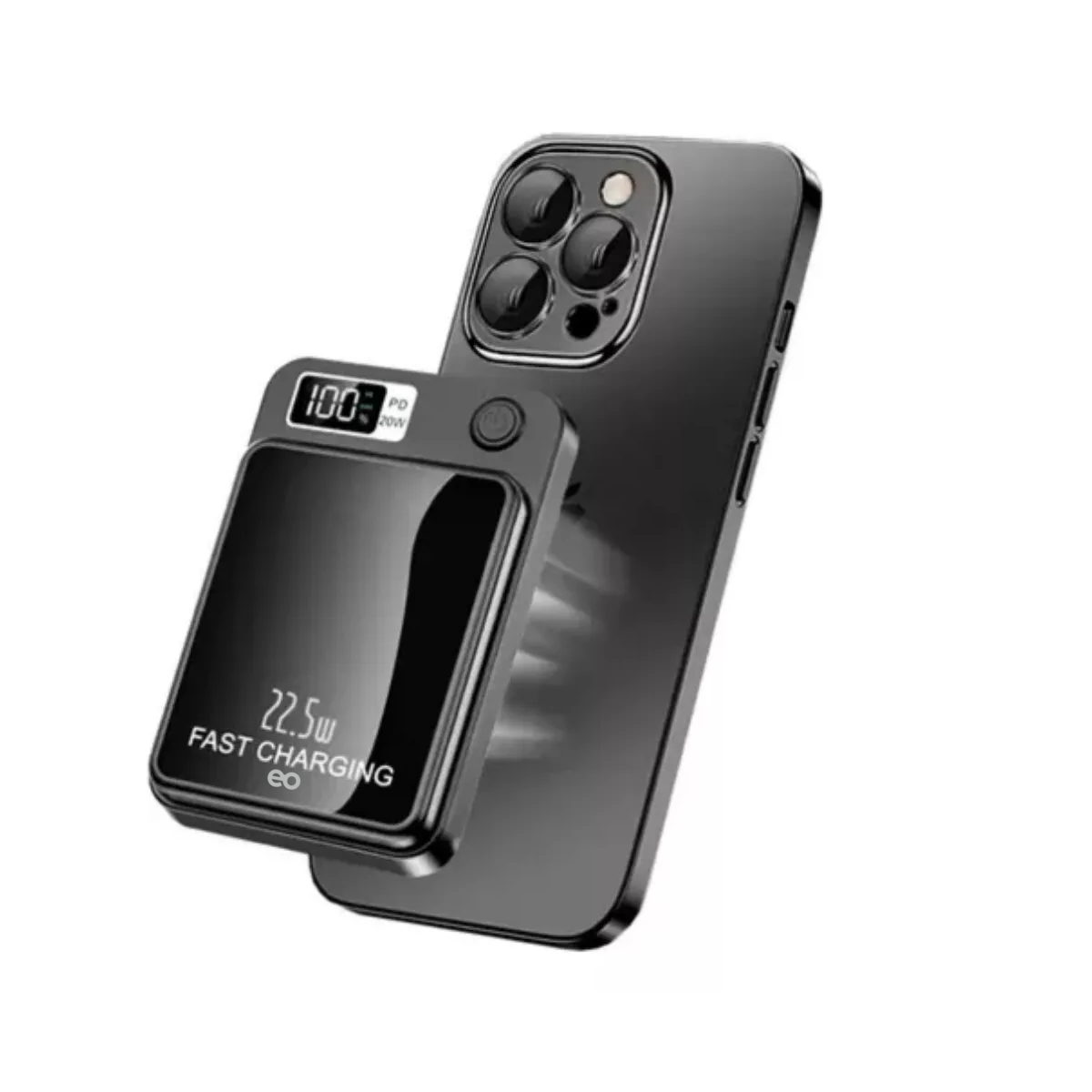 Foto 3 pulgar | Power Bank Inalámbrico Magnético Eo Safe Imports Esi-12620-1 Negro