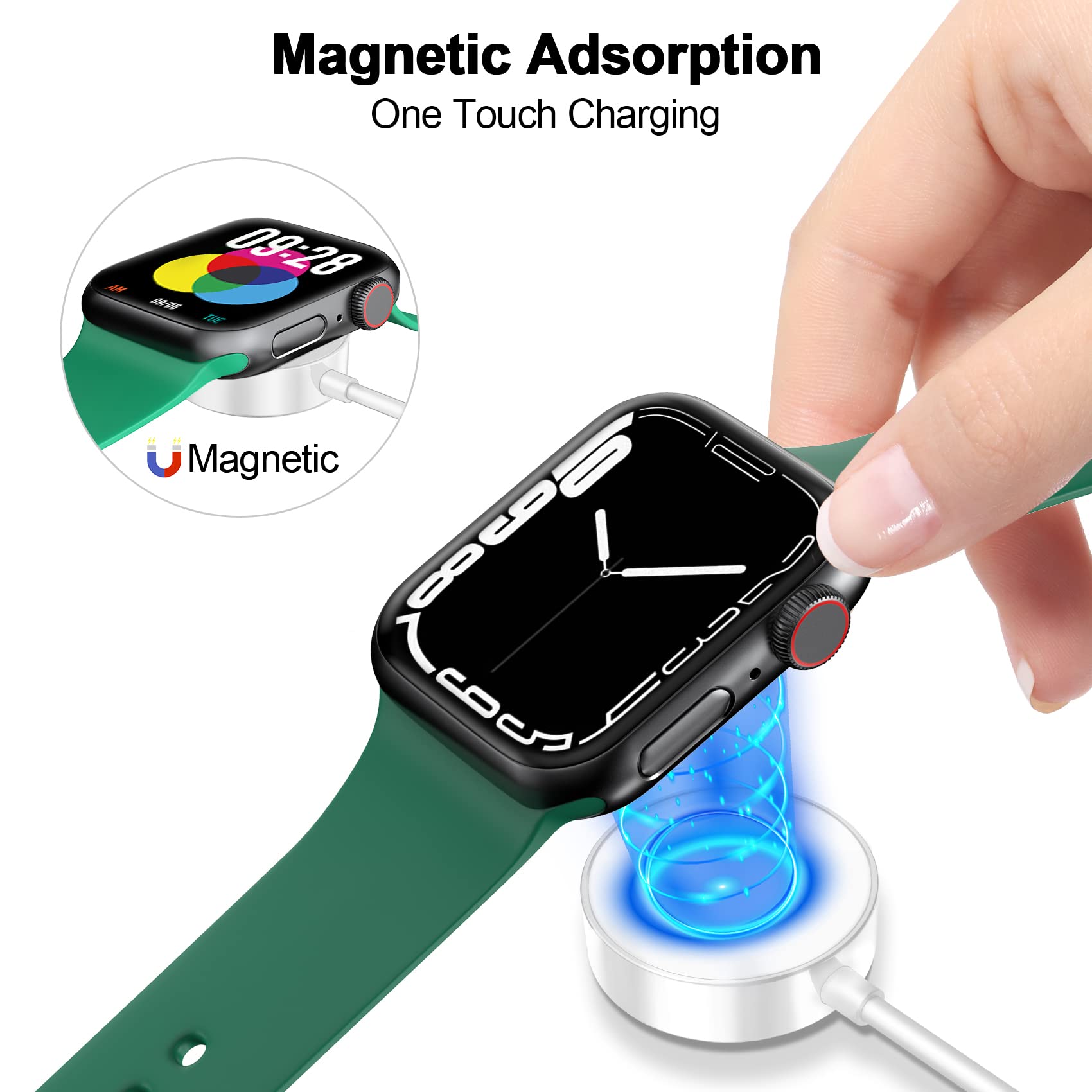 Foto 6 pulgar | Cargador Para Apple Watch, Cable Magnético De Carga Rápida De 3.3 Pies - Venta Internacional.