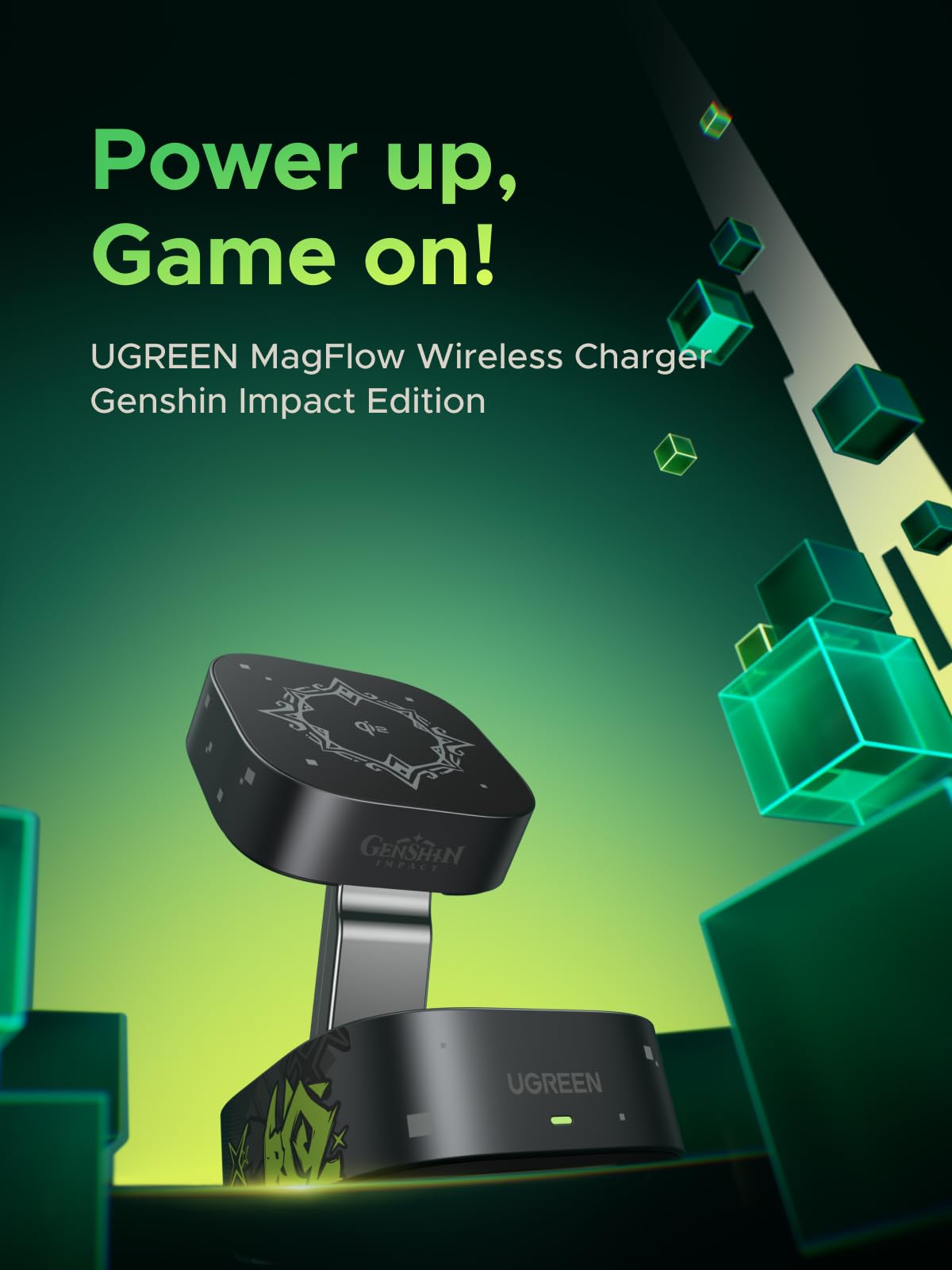 Foto 2 | Cargador Inalámbrico Ugreen Magflow Qi2 Magnético Plegable 15w - Venta Internacional.