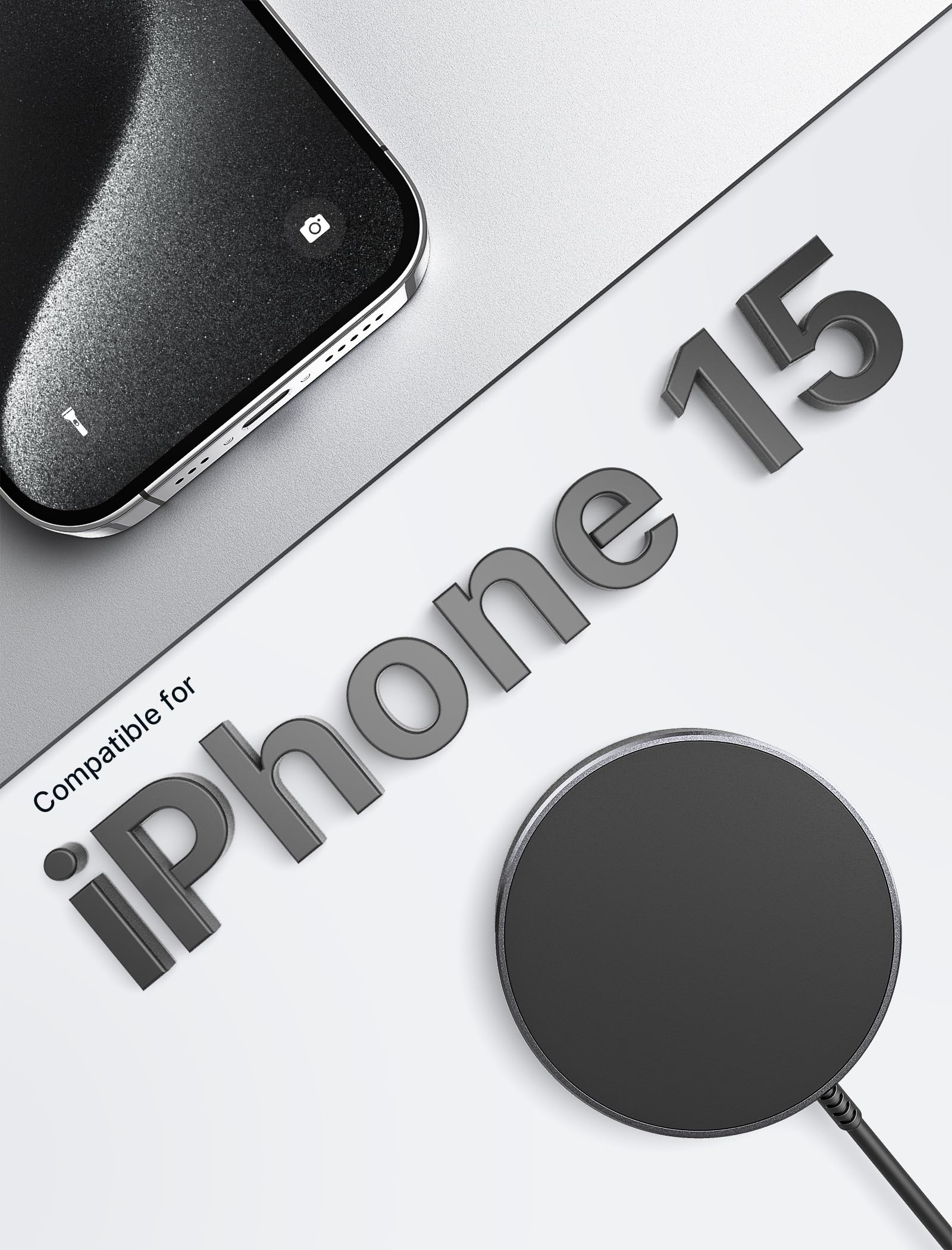 Foto 3 pulgar | Cargador Inalámbrico Magnético Jsaux Compatible Con Iphone - Venta Internacional.