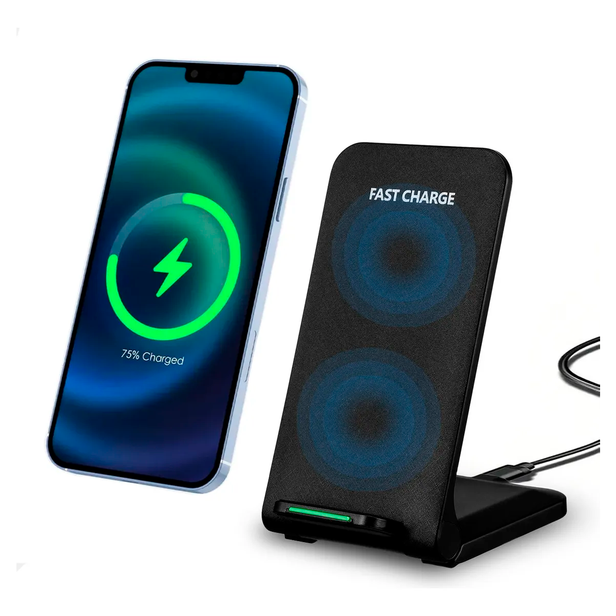 Foto 1 | Cargador Inalambrico 15w Kimhi Soporte Celular Carga Rapida Tipo C Para Samsung/iphone/xiaomi/huawei/motorola Qi