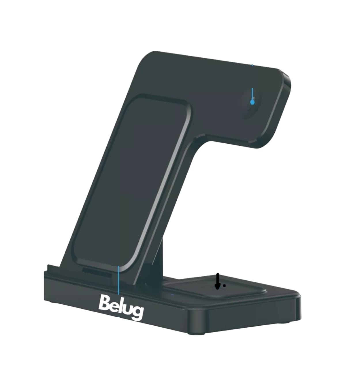 3 En 1 Cargador Inalambrico Para Iphone/iwatch/airpods Belug Negro $979