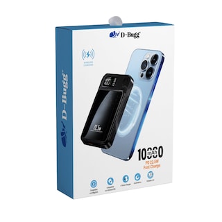 Foto 4 | Power Bank 10000 Mah Magnética Compatible Con Magsafe D-bugg
