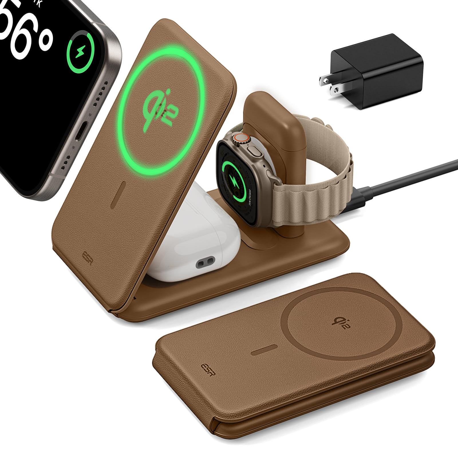 Foto 1 | Estación De Carga Esr Qi2 3 En 1 Para Apple Con Cargador Watch - Venta Internacional.