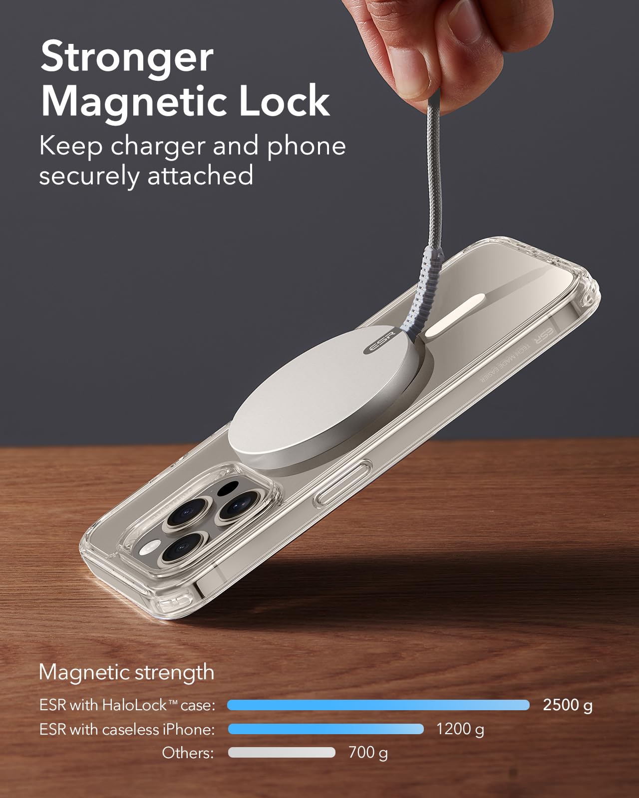 Foto 5 pulgar | Cargador Inalámbrico Esr Halolock Mini Para Iphone Con Magsafe - Venta Internacional.