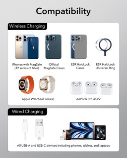 Foto 3 | Estación De Carga Esr 65w 4 En 1 Gan Inalámbrica Para Apple White - Venta Internacional.