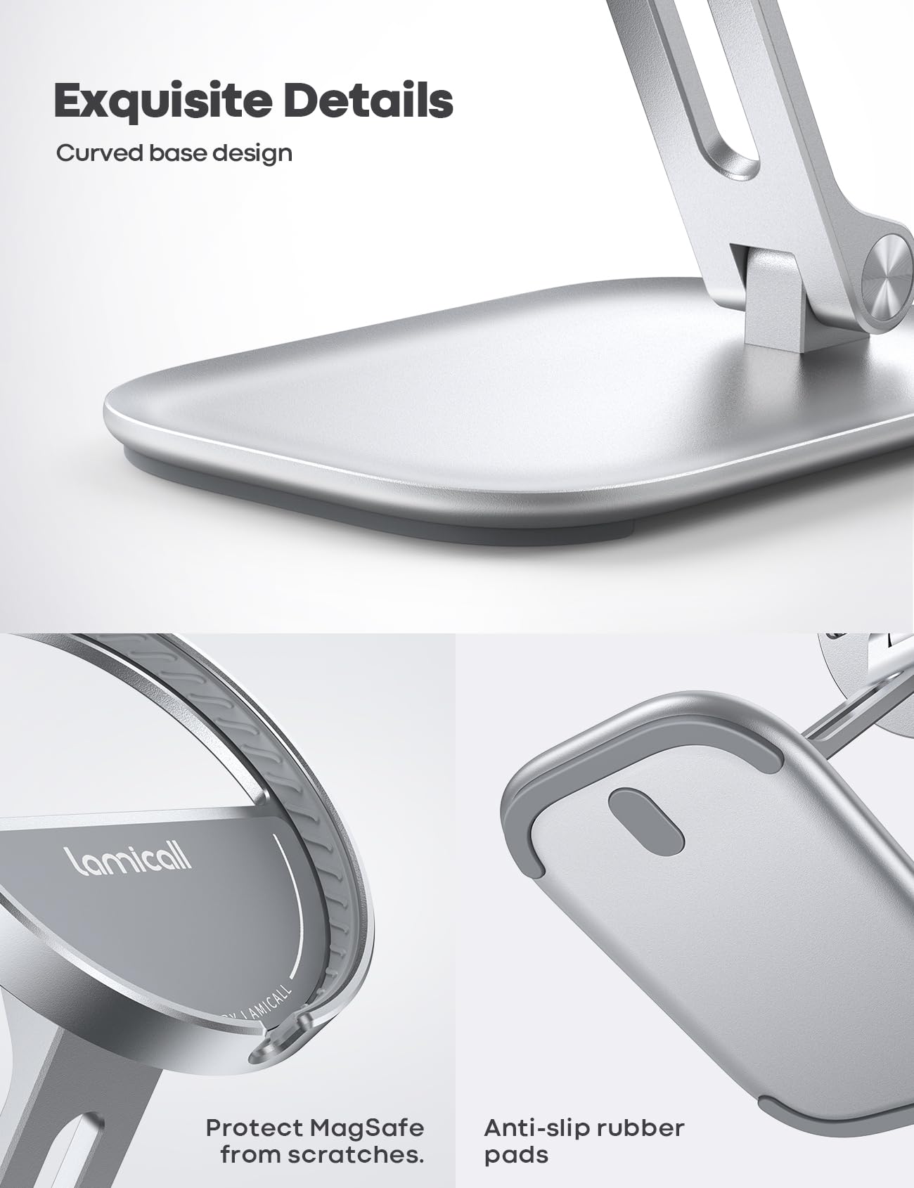 Foto 6 | Soporte De Teléfono Plegable Lamicall Para Apple Con Cargador De 25 W - Venta Internacional.