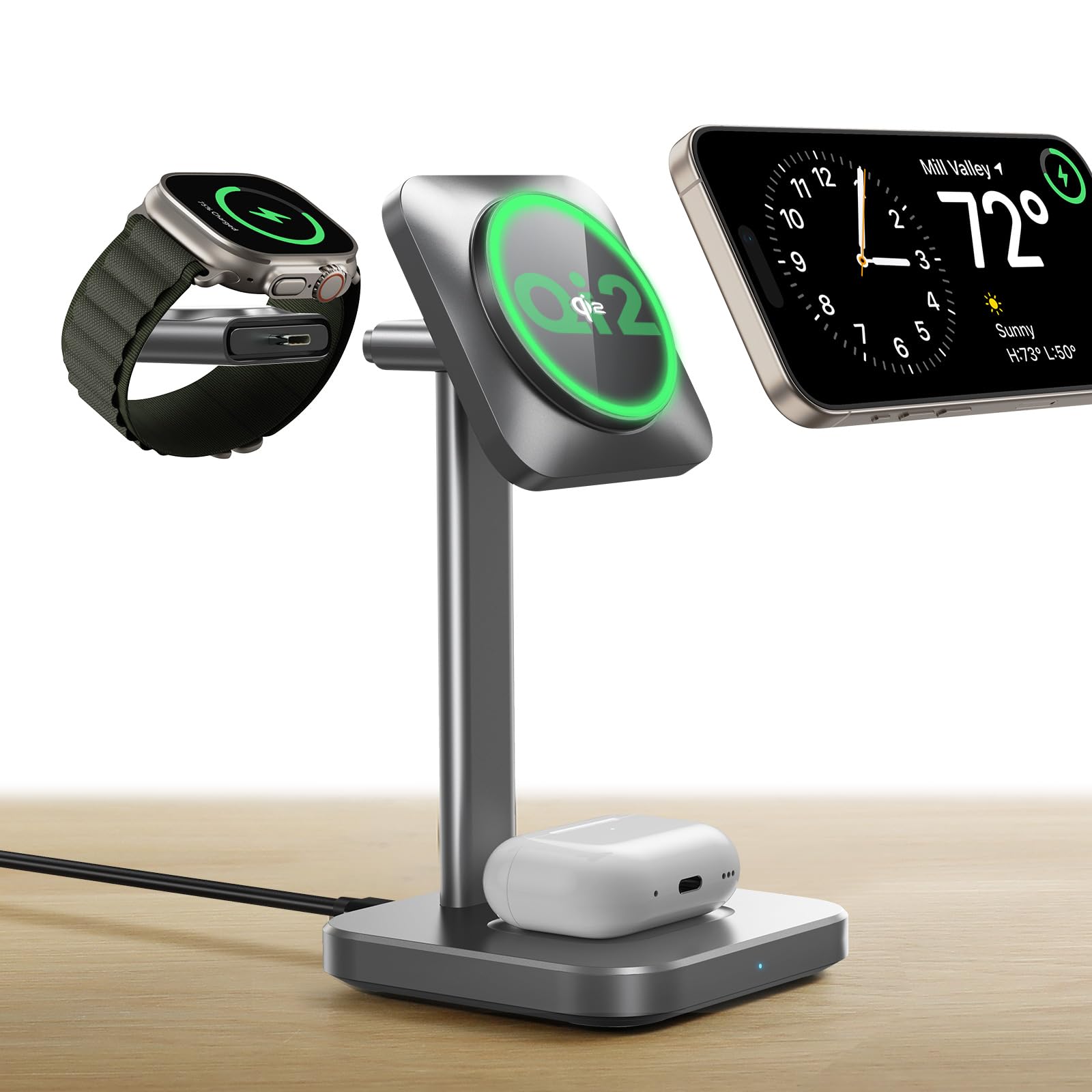 Foto 1 | Estación De Carga Inalámbrica Esr Qi2 3 En 1 Apple Watch 15w - Venta Internacional.