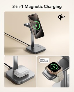 Foto 4 | Estación De Carga Inalámbrica Esr Qi2 3 En 1 Apple Watch 15w - Venta Internacional.