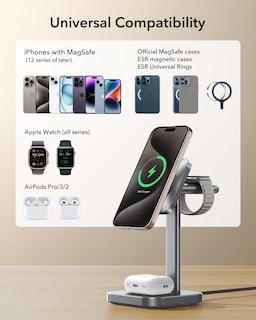 Foto 5 | Estación De Carga Inalámbrica Esr Qi2 3 En 1 Apple Watch 15w - Venta Internacional.