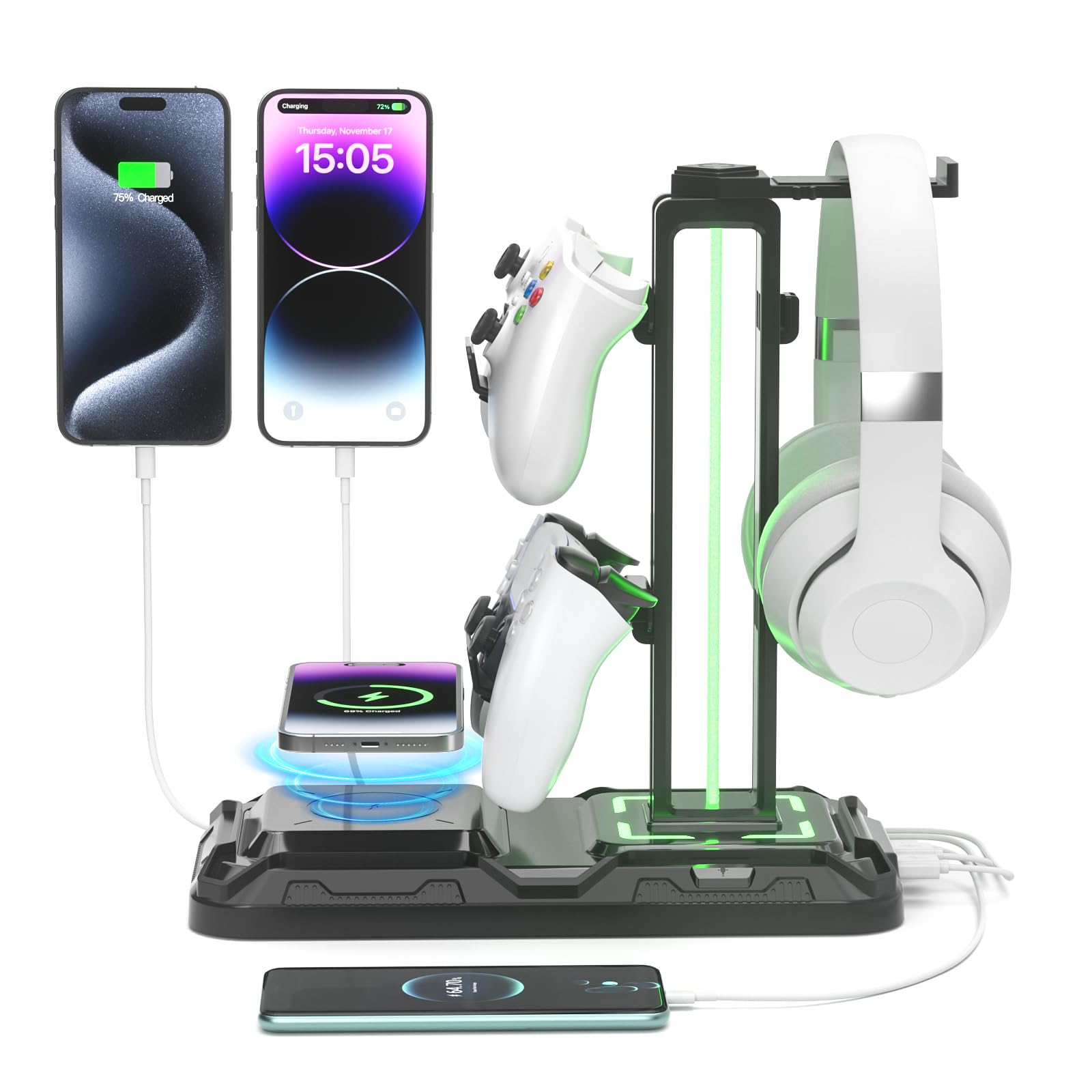 Foto 1 | Soporte Para Auriculares Y Mando Con Carga Inalámbrica Kdd - Venta Internacional.