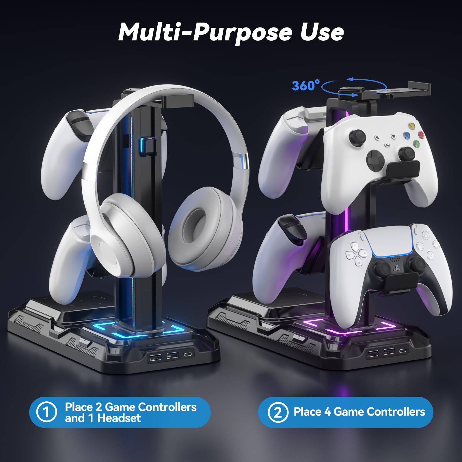 Foto 6 | Soporte Para Auriculares Y Mando Con Carga Inalámbrica Kdd - Venta Internacional.