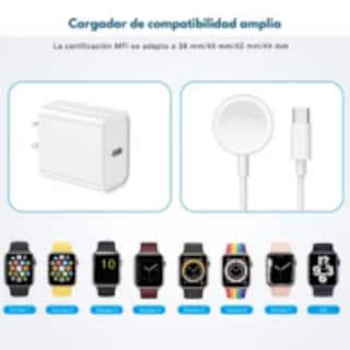 Foto 3 | Cargador 20w Carga Rapida Magnetica Tipo C Para Apple Watch Blanco