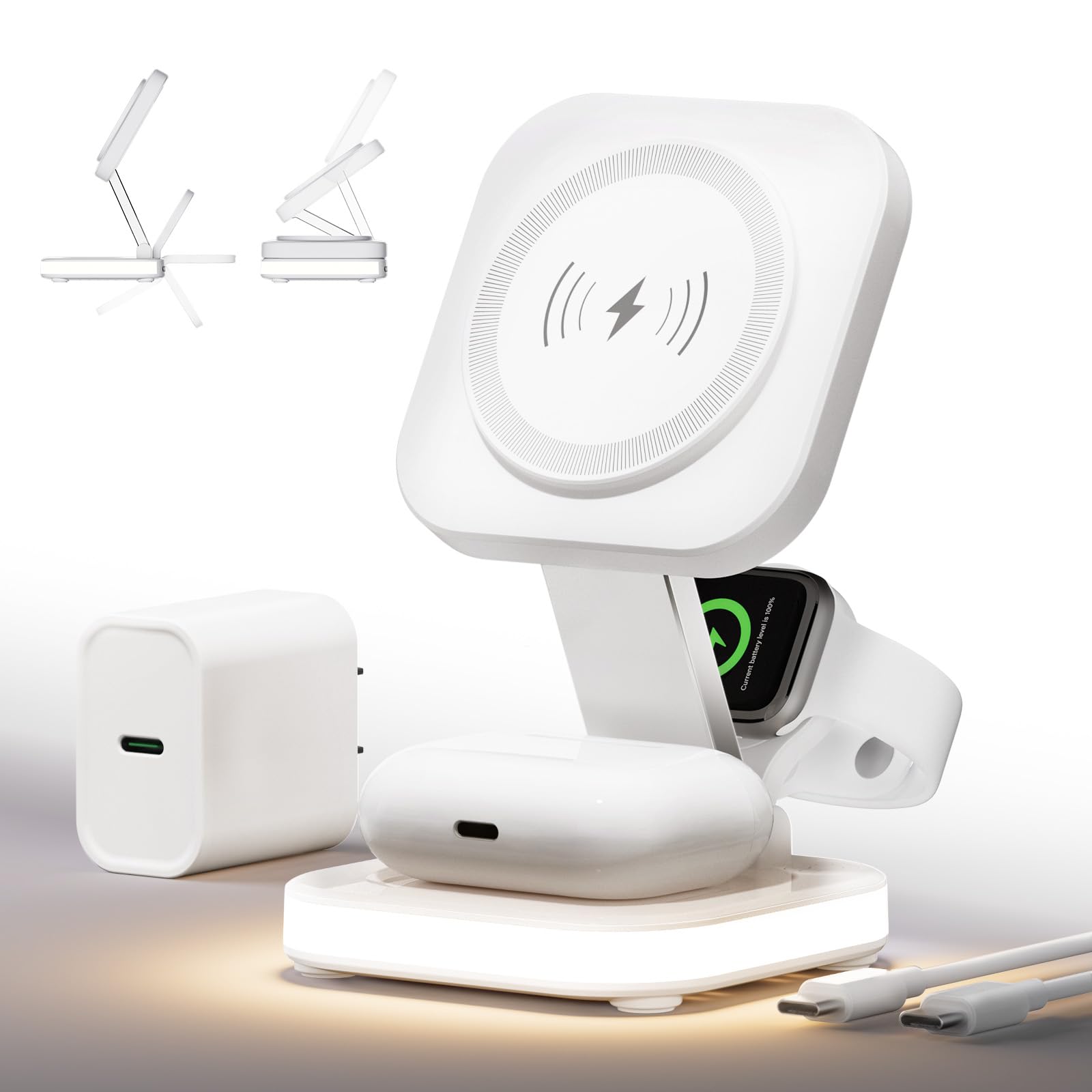 Foto 1 | Soporte De Carga Inalámbrico Quzudn 5 En 1 Para Apple Magsafe - Venta Internacional.