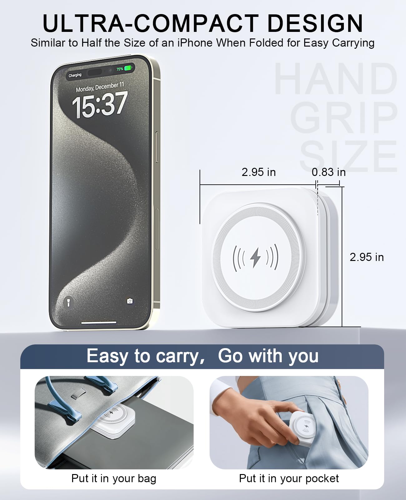 Foto 5 pulgar | Soporte De Carga Inalámbrico Quzudn 5 En 1 Para Apple Magsafe - Venta Internacional.