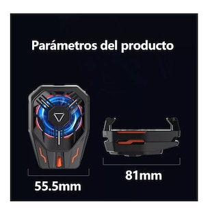 Foto 4 | Ventilador Enfriador De Celular Ventilador Rgb Cooler Gamer Negro