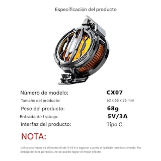 Foto 4 | Ventilador Enfriador para Celular Memo Cx07
