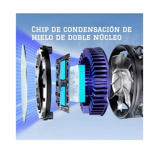 Foto 2 | Ventilador De Refrigeración Para Iphone Y Android Enfriador Negro
