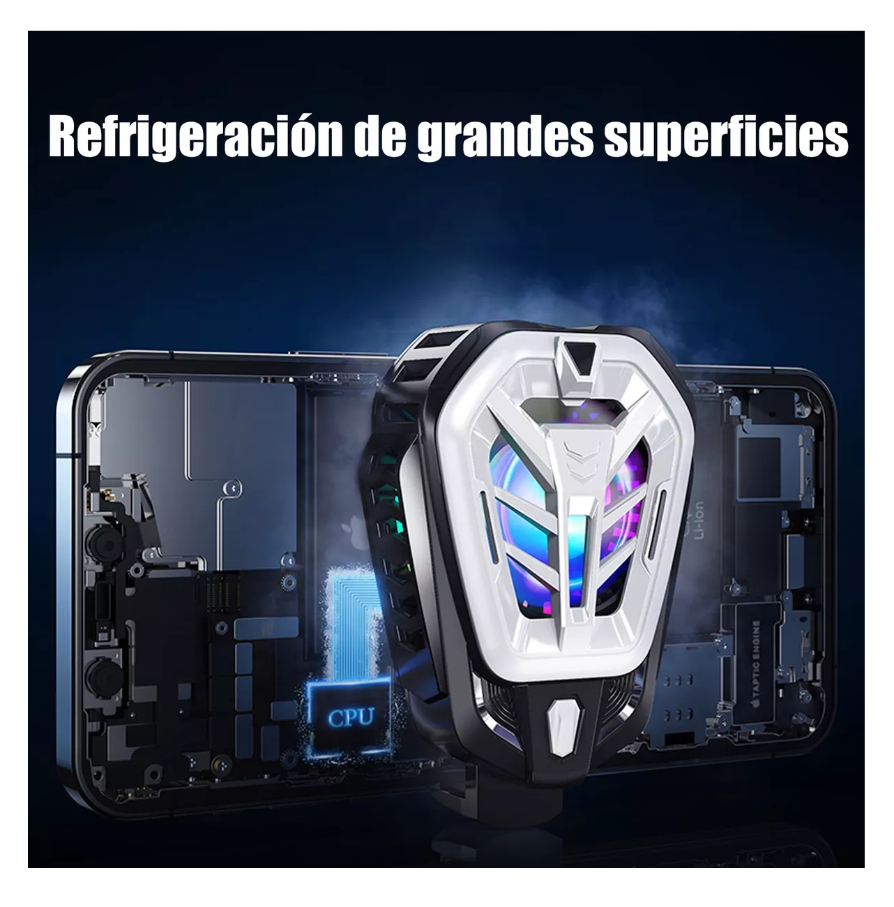 Foto 4 pulgar | Ventilador De Refrigeración Teléfono Móvil Juegos Y Vídeos Negro/gris