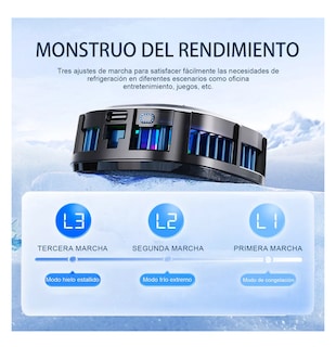 Foto 2 | Ventilador Enfriador de Celular Belug RGB Cooler Negro Cuadrado