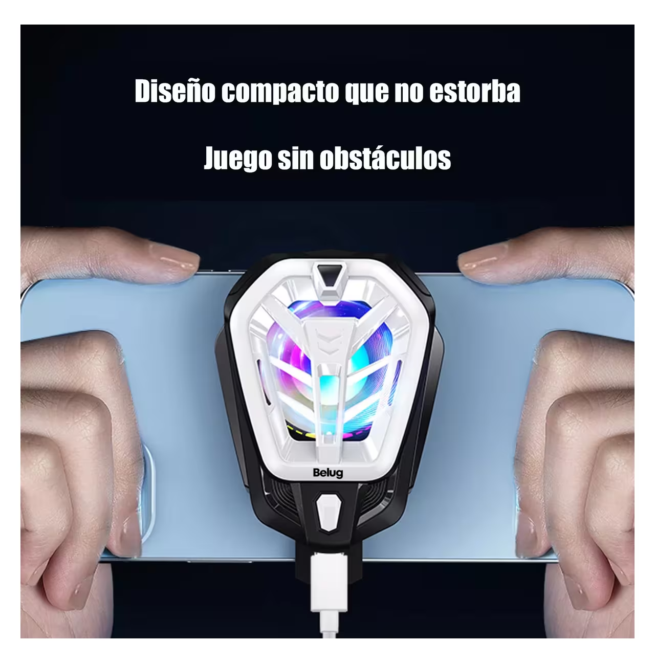 Foto 5 pulgar | Ventilador De Refrigeración Teléfono Móvil Juegos Y Vídeos, Belug  Negro/gris