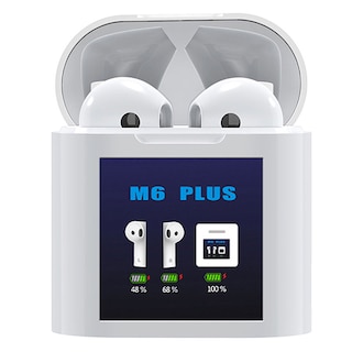 Foto 2 | Audifonos Fralugio Manos Libres Bluetooth 5.0 Táctiles M6 Plus con Termómetro color Blanco