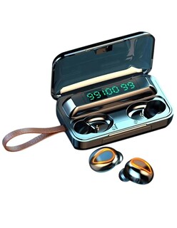 Foto 2 | Audífonos Inalámbricos Bluetooth Fralugio Manos Libres 5.0 F9 Fluid con Power Bank Negro