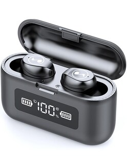 Foto 2 | Audífonos Inalámbricos Bluetooth Fralugio Manos Libres 5.0 F9 Note con Power Bank Negro