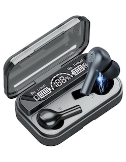 Foto 3 | Audífonos Inalámbricos Bluetooth Fralugio Manos Libres 5.0 F9 278 Spectral Power Bank Negro