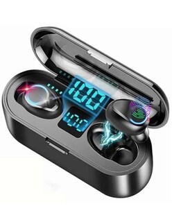 Foto 2 | Audífonos Inalámbricos Fralugio Manos Libres Bluetooth 5.0 F9 Flame Tactiles Tws Negro