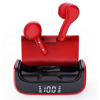Foto 2 | Audífonos Bluetooth Manos Libres Fralugio T5 Tws color Rojo True Wireless