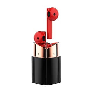 Foto 2 | Audífonos Bluetooth Manos Libres 5.0 Fralugio Forma Lipstick color Rojo