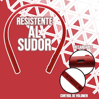 Foto 3 | Audífonos color Rojos Bluetooth Manos Libre Inalámbrico Resiste al Sudor