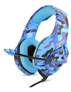 Foto 1 | Audífonos con Micrófono Onikuma color Azul Camuflaje K1